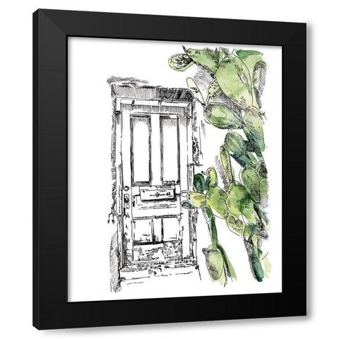 Cactus Door IV Black Modern Wood Framed Art Print by Parker, Jennifer Paxton