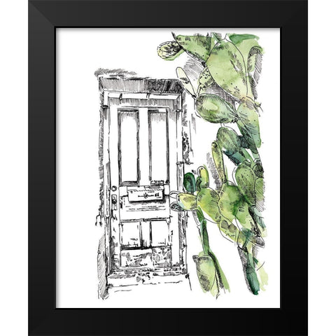 Cactus Door IV Black Modern Wood Framed Art Print by Parker, Jennifer Paxton