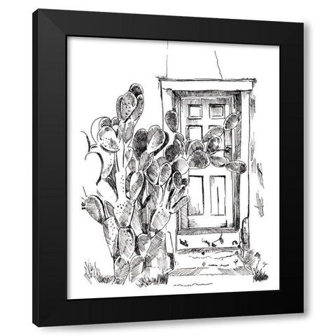 Cactus Door V Black Modern Wood Framed Art Print by Parker, Jennifer Paxton