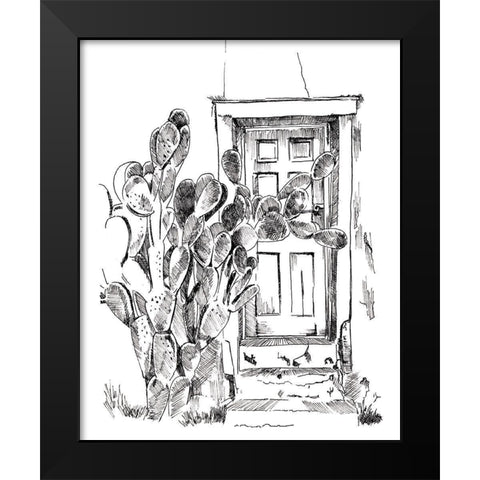 Cactus Door V Black Modern Wood Framed Art Print by Parker, Jennifer Paxton