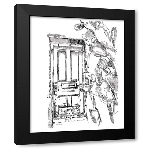 Cactus Door VI Black Modern Wood Framed Art Print by Parker, Jennifer Paxton