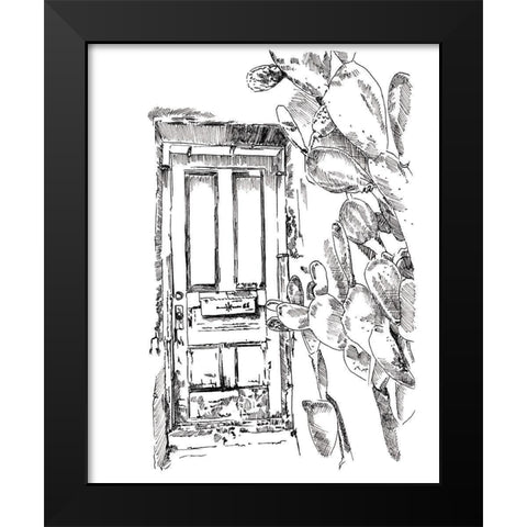 Cactus Door VI Black Modern Wood Framed Art Print by Parker, Jennifer Paxton