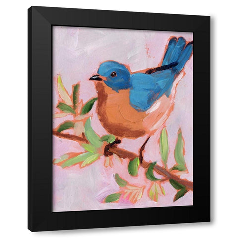 Painted Songbird I Black Modern Wood Framed Art Print by Parker, Jennifer Paxton