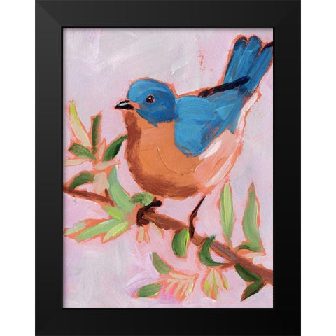 Painted Songbird I Black Modern Wood Framed Art Print by Parker, Jennifer Paxton