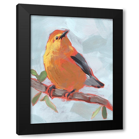 Painted Songbird III Black Modern Wood Framed Art Print by Parker, Jennifer Paxton