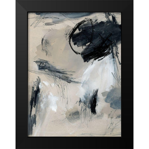 Scribble Abstract I Black Modern Wood Framed Art Print by Parker, Jennifer Paxton