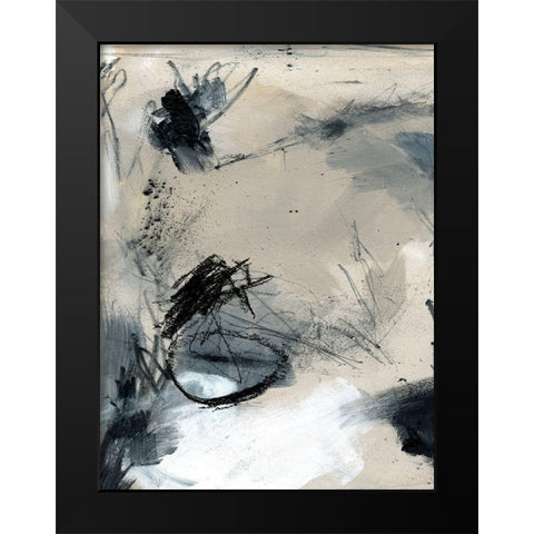 Scribble Abstract II Black Modern Wood Framed Art Print by Parker, Jennifer Paxton