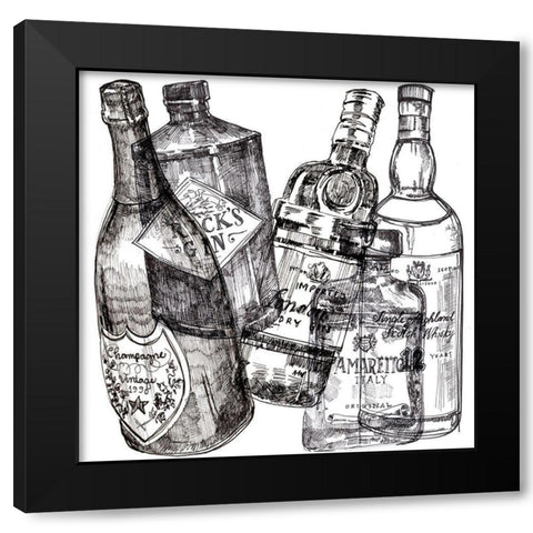 Whiskey Wednesdays II Black Modern Wood Framed Art Print with Double Matting by Parker, Jennifer Paxton