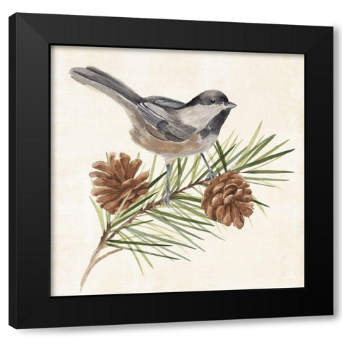 Pine Branch I Black Modern Wood Framed Art Print by Warren, Annie