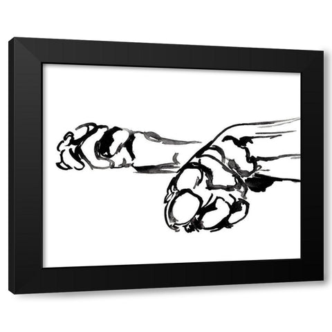 Linear Paws II Black Modern Wood Framed Art Print by Parker, Jennifer Paxton