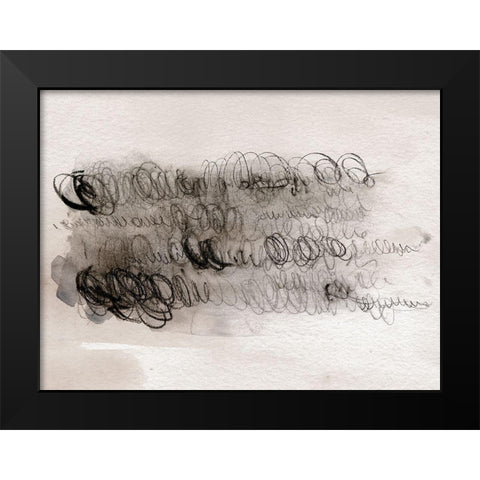 Scribble Abstracts I Black Modern Wood Framed Art Print by Parker, Jennifer Paxton