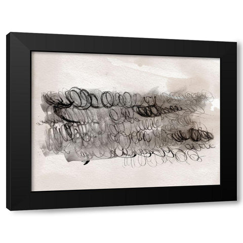 Scribble Abstracts II Black Modern Wood Framed Art Print by Parker, Jennifer Paxton