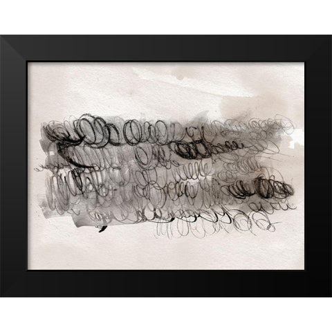 Scribble Abstracts II Black Modern Wood Framed Art Print by Parker, Jennifer Paxton