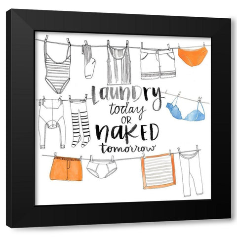 Out to Dry I Black Modern Wood Framed Art Print by Parker, Jennifer Paxton