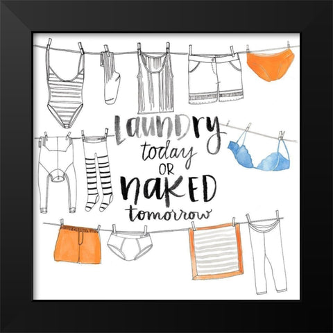 Out to Dry I Black Modern Wood Framed Art Print by Parker, Jennifer Paxton