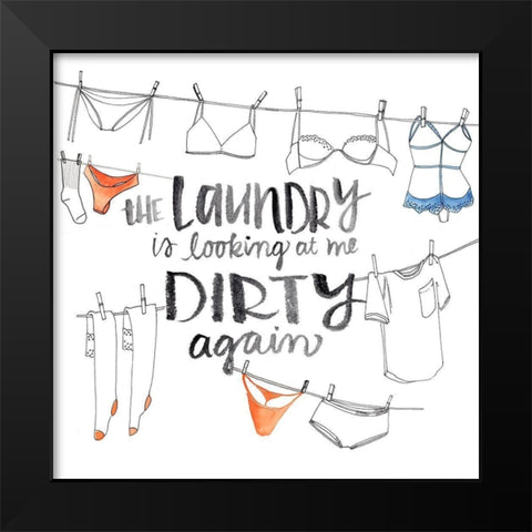 Out to Dry II Black Modern Wood Framed Art Print by Parker, Jennifer Paxton