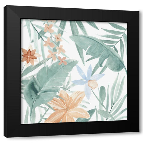 Tropical Welcome II Black Modern Wood Framed Art Print with Double Matting by Warren, Annie