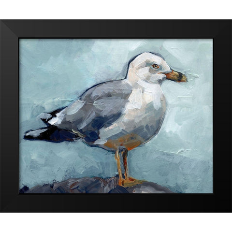 Seagull Stance I Black Modern Wood Framed Art Print by Parker, Jennifer Paxton