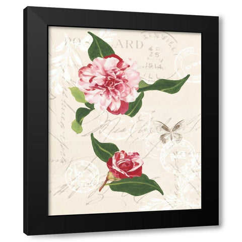 Diannes Camelias II Black Modern Wood Framed Art Print by Miller, Dianne