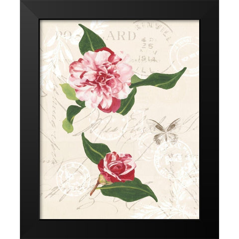 Diannes Camelias II Black Modern Wood Framed Art Print by Miller, Dianne