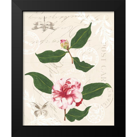 Diannes Camelias III Black Modern Wood Framed Art Print by Miller, Dianne