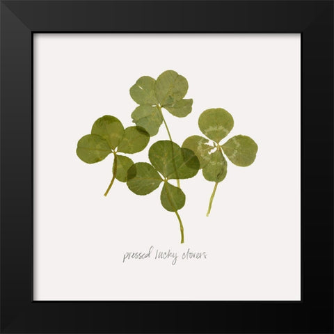 Pressed Clover I Black Modern Wood Framed Art Print by Popp, Grace