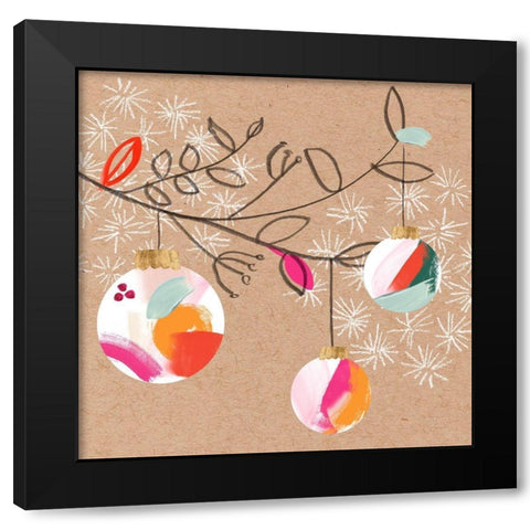 Crafty Christmas III Black Modern Wood Framed Art Print by Parker, Jennifer Paxton