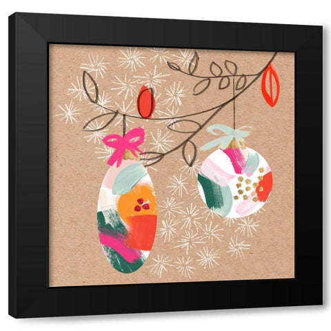 Crafty Christmas IV Black Modern Wood Framed Art Print by Parker, Jennifer Paxton