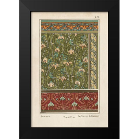 Nouveau Decorative VI Black Modern Wood Framed Art Print by Vision Studio