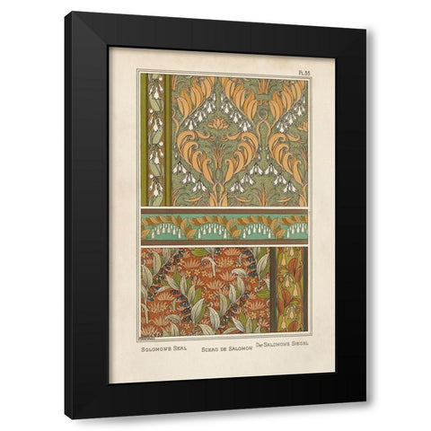 Nouveau Decorative VII Black Modern Wood Framed Art Print by Vision Studio