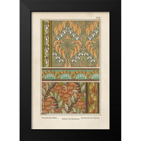 Nouveau Decorative VII Black Modern Wood Framed Art Print by Vision Studio