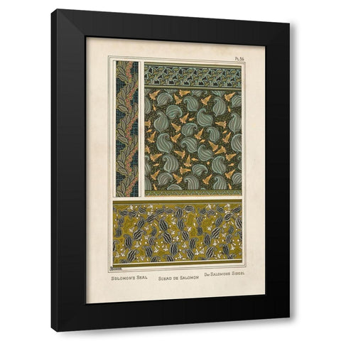 Nouveau Decorative VIII Black Modern Wood Framed Art Print by Vision Studio