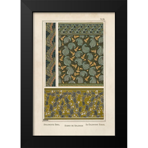 Nouveau Decorative VIII Black Modern Wood Framed Art Print by Vision Studio