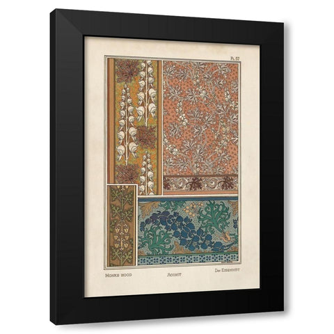 Nouveau Decorative X Black Modern Wood Framed Art Print by Vision Studio
