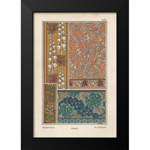 Nouveau Decorative X Black Modern Wood Framed Art Print by Vision Studio