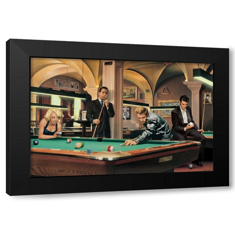 Game of Fate Black Modern Wood Framed Art Print by Consani, Chris