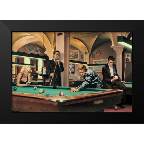 Game of Fate Black Modern Wood Framed Art Print by Consani, Chris