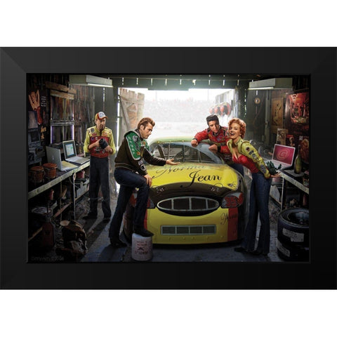 Eternal Speedway Black Modern Wood Framed Art Print by Consani, Chris