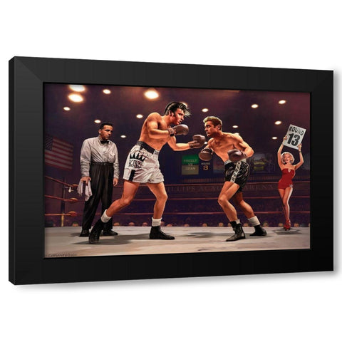 Final Round Black Modern Wood Framed Art Print by Consani, Chris