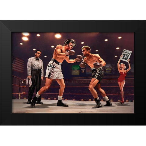 Final Round Black Modern Wood Framed Art Print by Consani, Chris