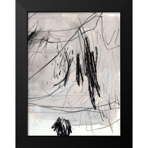 Charcoal Waltz II Black Modern Wood Framed Art Print by Parker, Jennifer Paxton