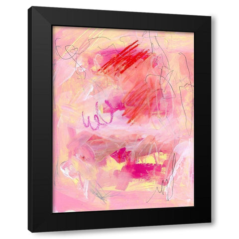 Chroma Pink I Black Modern Wood Framed Art Print by Parker, Jennifer Paxton