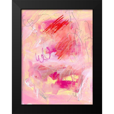 Chroma Pink I Black Modern Wood Framed Art Print by Parker, Jennifer Paxton