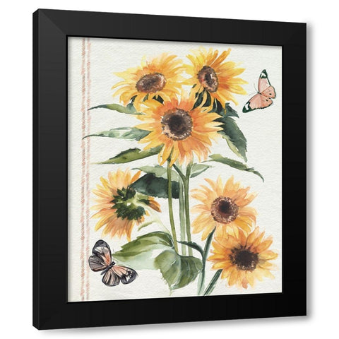 Autumn Sunflowers I Black Modern Wood Framed Art Print by Parker, Jennifer Paxton