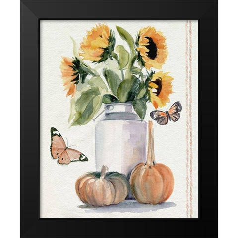 Autumn Sunflowers II Black Modern Wood Framed Art Print by Parker, Jennifer Paxton