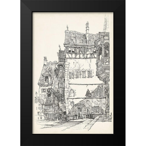 Vintage Italian Village I Black Modern Wood Framed Art Print by Foust, Richard