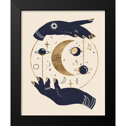 Moon Hands I Black Modern Wood Framed Art Print by Warren, Annie