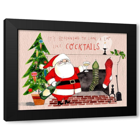 Get Bliztened I Black Modern Wood Framed Art Print by Parker, Jennifer Paxton