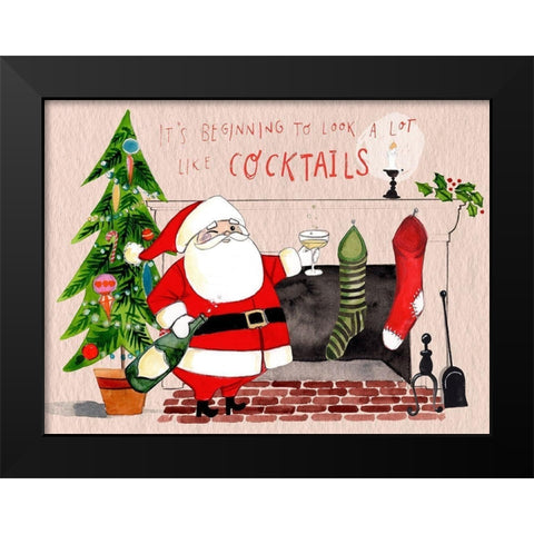 Get Bliztened I Black Modern Wood Framed Art Print by Parker, Jennifer Paxton