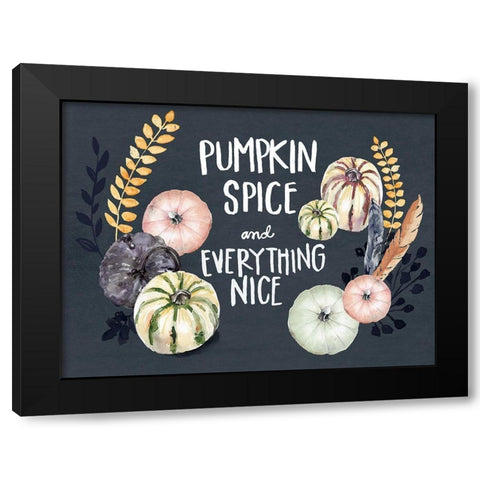 Harvest Blue Pumpkin I Black Modern Wood Framed Art Print by Parker, Jennifer Paxton